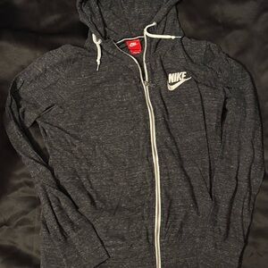 Nike Gray Zip-Up Hoodie